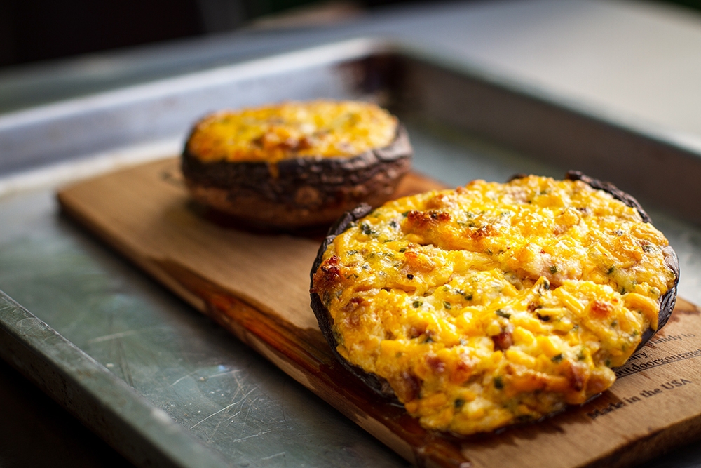 Grilované plněné Portobello — inspirace z receptů Weber
