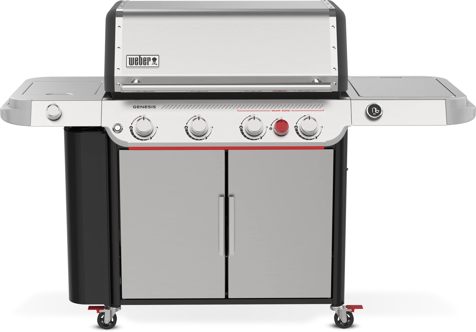 Stříbrný plynový gril Weber Genesis SP-435W, artikl 1501391, pohled zepředu