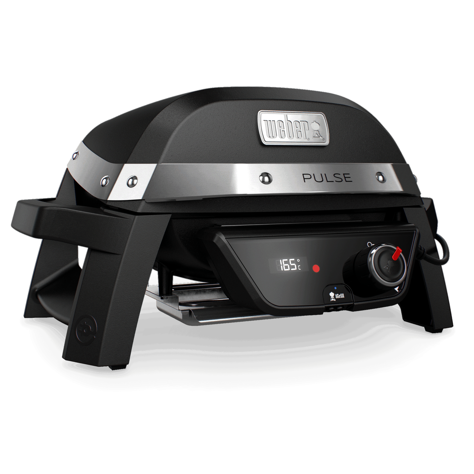 Weber Pulse 1000 v bočním pohledu se zavřeným poklopem