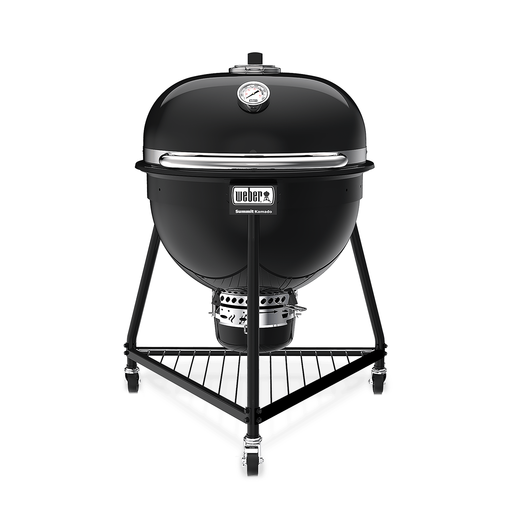 Summit Kamado E6, čelní pohled se zavřeným poklopem