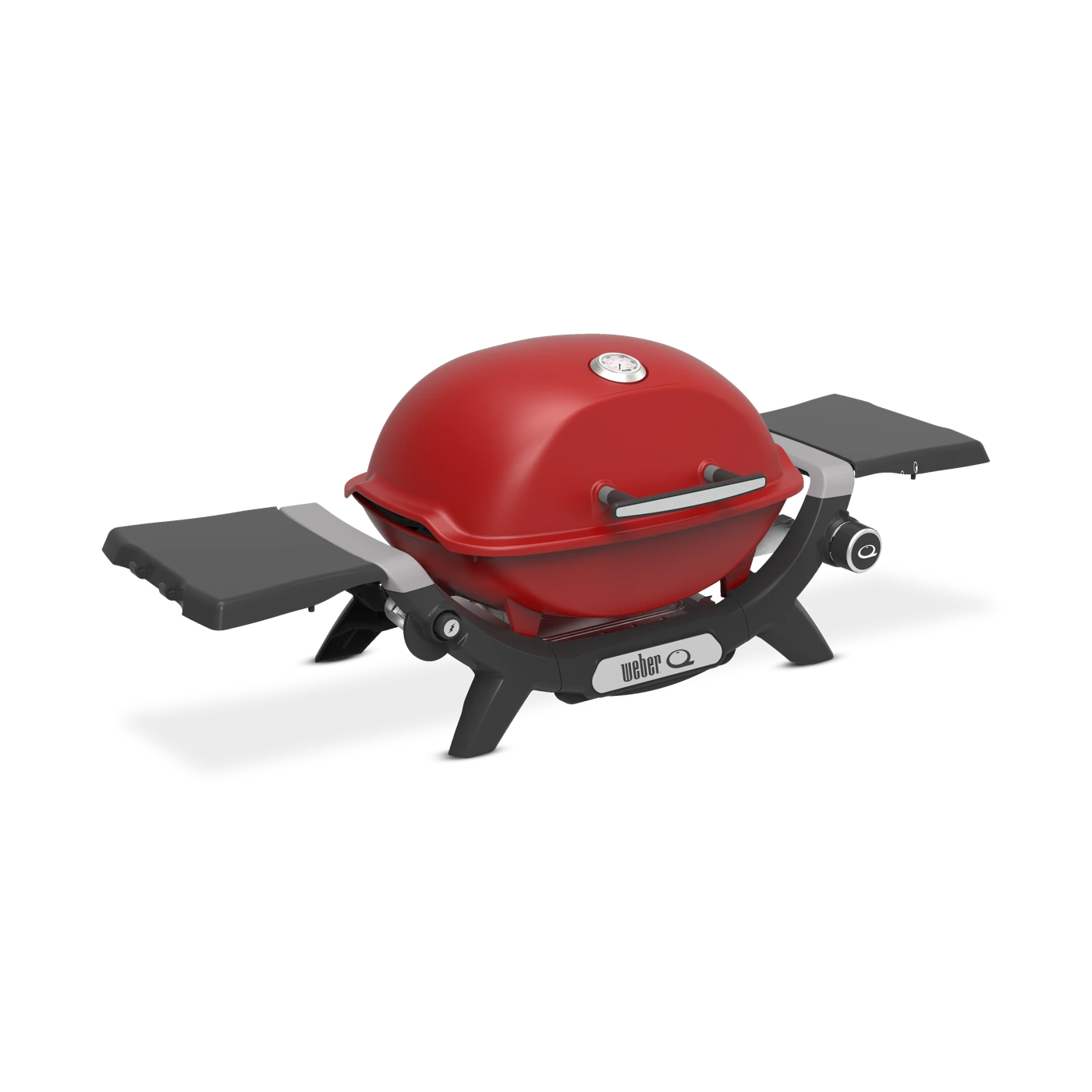 Originální zavřený Weber Q 1200N Flame Red, bez úpravy proporcí